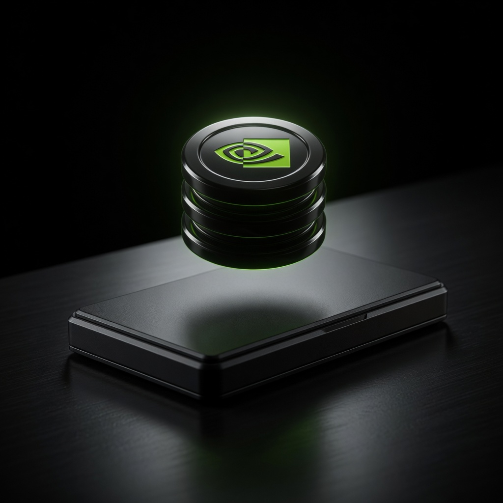Demo3x coins hovering over a hardware wallet