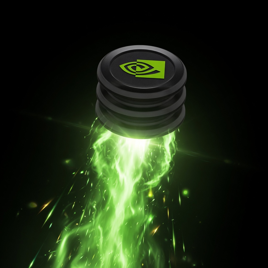 Demo3x coins launching on a column of green energy
